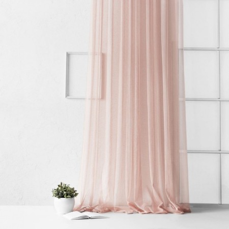 Tulle "Woodstock", size 300x270 cm, pink color
