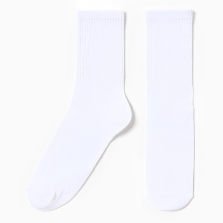 Male socks, white color, size 39-42