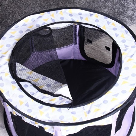 An animals aviary, a tent with a pattern, round, 70 x 40 cm, purple-9