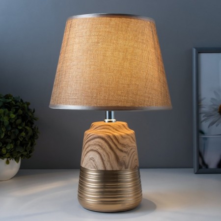 Table lamp "Rustic oak and gold" 1x40W E14 34x22x22 cm Risalux-1
