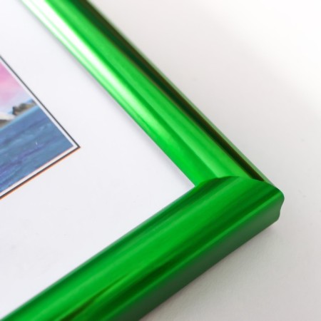 Photo frame Plastic "Rainbow" 10x15 cm, green metallic-3