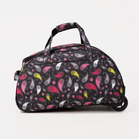 Road bag on wheels, lightning department, external pocket, colorful color-1