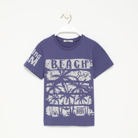 T -shirt for a boy, indigo color, height 140cm-4