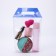Cosmetic bag on the buttons, the color is transparent/blue
