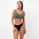Panties female thongs, black color (nero), size 48 (l)