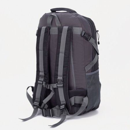 Tourist backpack on lightning with extension, 2 departments, 4 pockets, black color-1