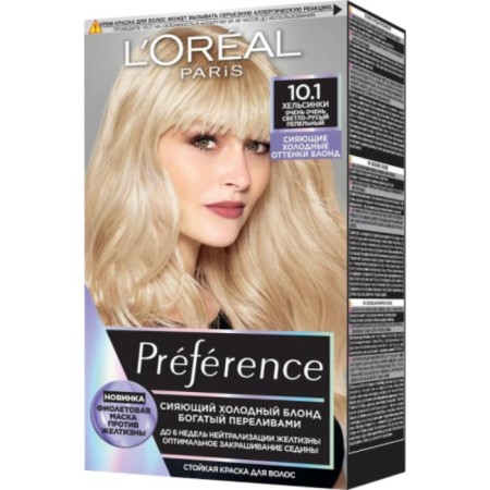 Hair dye l’Oreal preference, tone 10.1 Helsinki