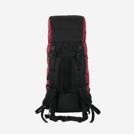 Tourist backpack, TAIF, 80 liters, cord department, outer pocket, 2 side pockets, black color/cherry-3
