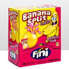 Banana SPLIT chewing gum with a banana taste and strawberry filling, 5 g