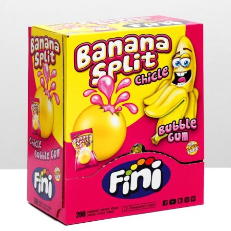 Banana SPLIT chewing gum with a banana taste and strawberry filling, 5 g
