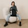 School textile Backpack 46x30x10 cm, vertical pocket, black and white color