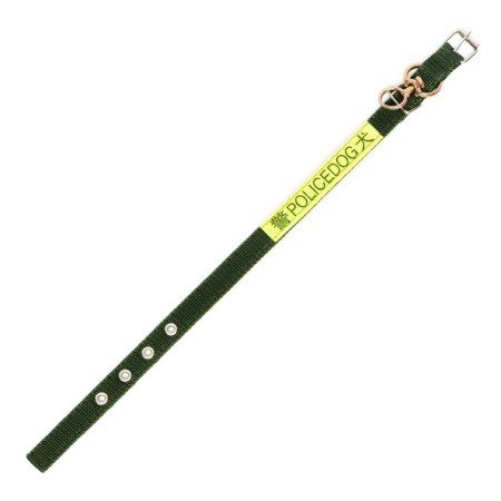 Two -layer collar with a swivel, 2 cm, green-6
