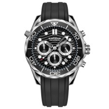 Men's watch, with a calendar, backlight, chronograph, D-4.3 cm, gray