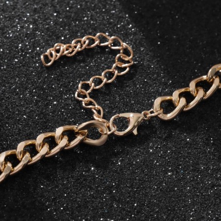 Piece "chain" bat, black color in gold, 47 cm-2