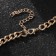 Piece "chain" bat, black color in gold, 47 cm