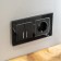 Grozen with grounding and curtains WL08-SKGS-01-IP44, Black Color Black