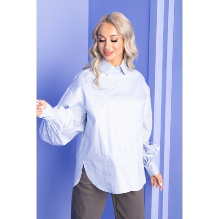 Female shirt, size 42, blue color-10