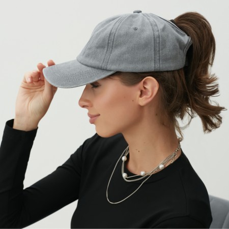 Women's cap minku, gray color, rr 58-1
