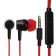 Headphones Krutoff HF-J69, vacuum, microphone, 106 dB, 16 Ohm, 3.5 mm, 1 m, red