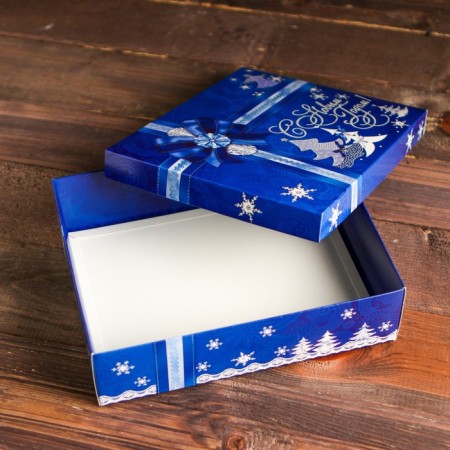 Gift box "Bant", blue, 23.5 x 6.5 x 18.7 cm-2