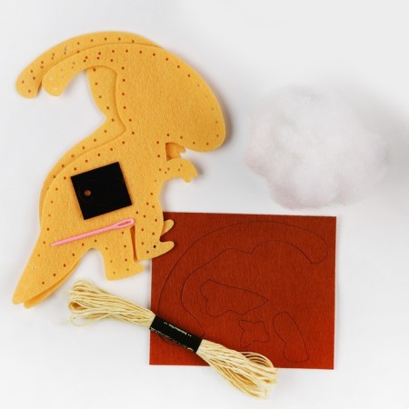 Set for creating a toy made of felt "wise dinosaurus"-1