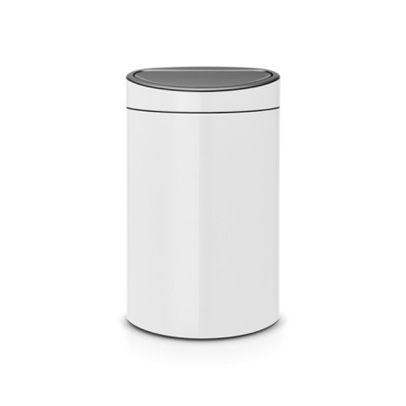 Garbage bucket Brabantia Touch Bin New, white color, 40 l