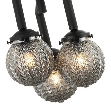 Suspended Grozde 3xe27 40W, size 35x35x48.5-150 cm, black color is black-1
