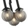 Suspended Grozde 3xe27 40W, size 35x35x48.5-150 cm, black color is black