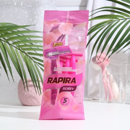 Disposable razor machines Rapira Berry, 2 blades, 5 pcs-1