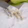 Earrings with pearls "spikelet" drop, color mix