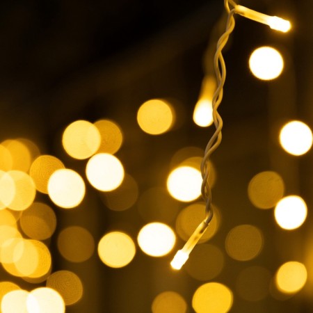 Garland "fringe" 6 × 0.7 m, IP44, UMS, white thread, 120 LED, glow warm white, 220 V-2
