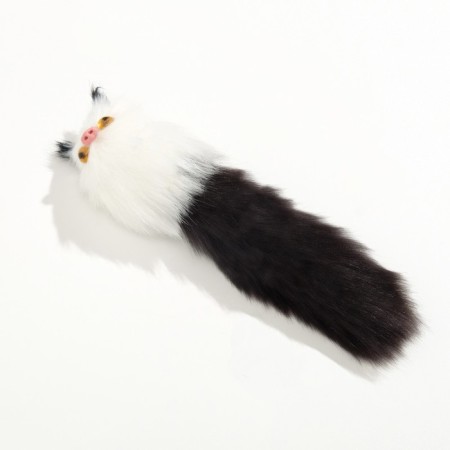 A toy for cats "cat-arc", artificial fur, housing 7 cm, white/black-3