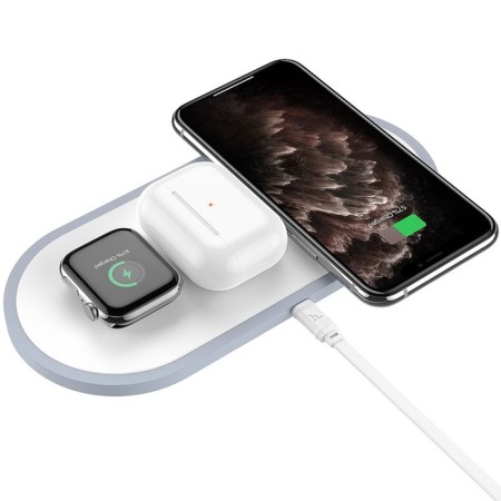 Wireless charger Hoco CW24, 2 A, Type-C cable, 1 m, white-2