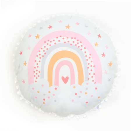 Pillow Decorative Round Ethel Boho Rainbow, 45*45 cm, 100% p/e, velor
