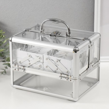 Casket Plastic Metal Carcass "Transparent" 18x25x18 cm-3