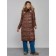 Coat insulated winter female, size 48, color dark brown