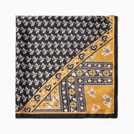 Women's scarf minku 70*70 cm, black-2
