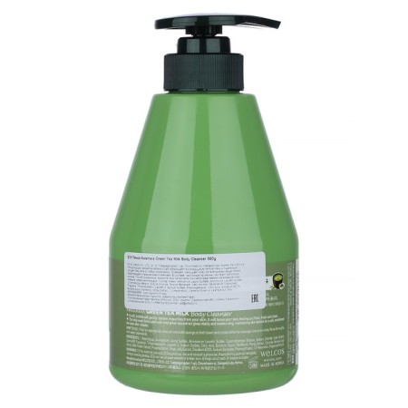 Гель для душа Welcos Kwailnara Green Tea Milk Body Cleanser, 560 г-1