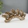 Polystone souvenir "Five elephants on a stone in blankets with fringe" 11x24.5x4.5 cm