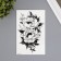 Tattoo on the body black "black and white peonies" 11.4x21 cm