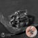 Ring "Right" skeleton, color black silver, dimensionless