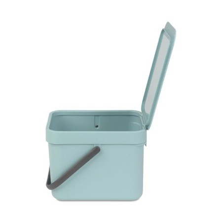Garbage bucket Brabantia Sort & Go, built -in, mint color, 6 liters-3