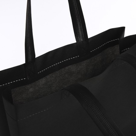 Bag (package) shopper, 42x10x30 cm, without lining, black-4