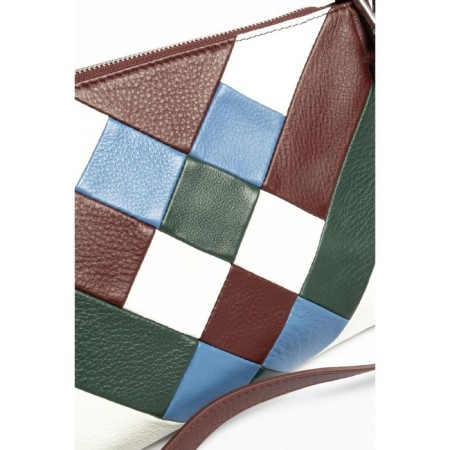 Bag Cross-Body Women's, genuine leather, burgundy ludor, 30x8x21 cm-3