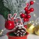 Decor "Bright holiday, in a pot" Leaves of the berry, 25x7 cm