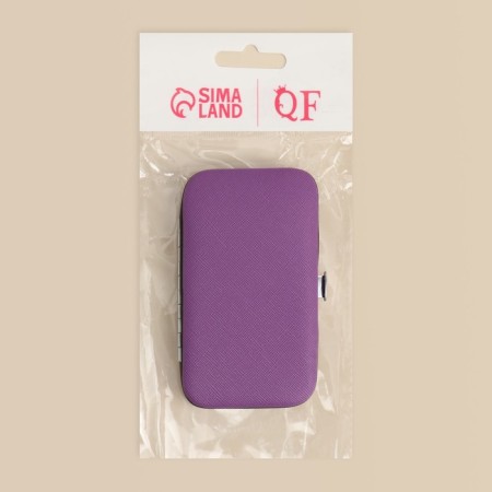 Manicure set, 6 items, in case, purple color-7