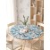 Globe tablecloth "Blue butterflies", round, oxford, elastic band, size 140x140 cm, diameter 105-120 cm