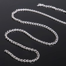 A chain without a carbine l = 45 cm (set 5 pcs.) 4.6 × 3 × 0.8 mm, cm-1319, silver color
