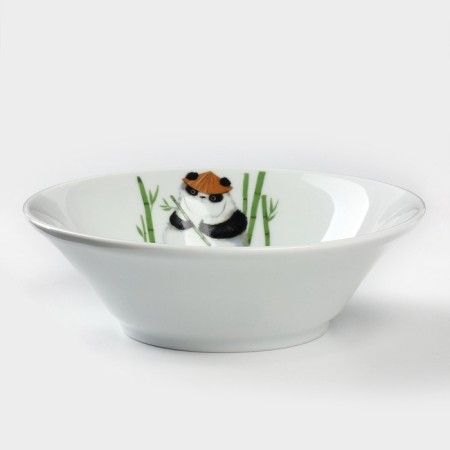 Panda salad bowl, 600 ml, white, porcelain
