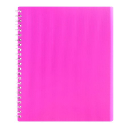 Notebook 80 liters on the crest Line Neon Pink, region plast, BL 60 g/m2